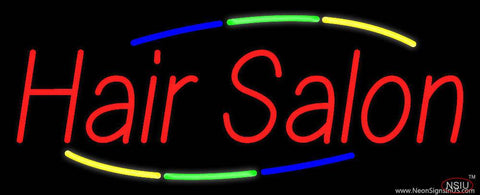 Multicolored Hair Salon Real Neon Glass Tube Neon Sign 