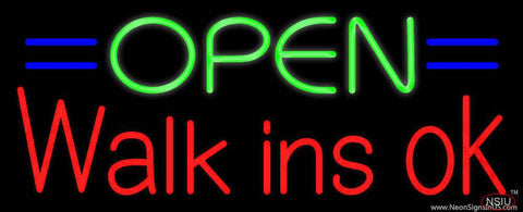 Green Open Red Walk Ins Open Real Neon Glass Tube Neon Sign 