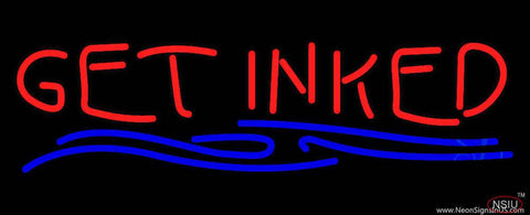 Red Get Inked Real Neon Glass Tube Neon Sign