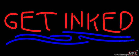 Red Get Inked Real Neon Glass Tube Neon Sign 