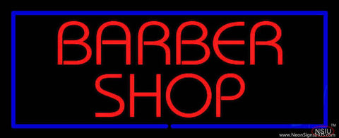 Red Barber Shop Blue Real Neon Glass Tube Neon Sign