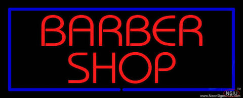 Red Barber Shop Blue Real Neon Glass Tube Neon Sign 