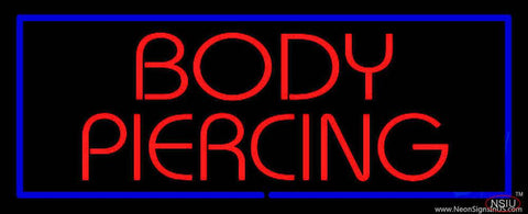 Red Body Piercing Red Border Real Neon Glass Tube Neon Sign