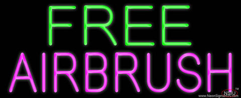 Green Free Pink Airbrush Real Neon Glass Tube Neon Sign 