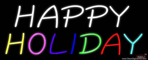 Happy Holiday Real Neon Glass Tube Neon Sign 