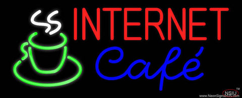 Internet Cafe Real Neon Glass Tube Neon Sign 