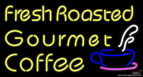 Fresh Roasted Gourmet Coffee Real Neon Glass Tube Neon Sign