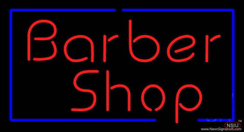 Red Barber Shop Border Real Neon Glass Tube Neon Sign