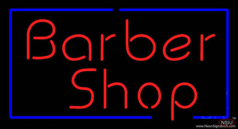 Red Barber Shop Border Real Neon Glass Tube Neon Sign 