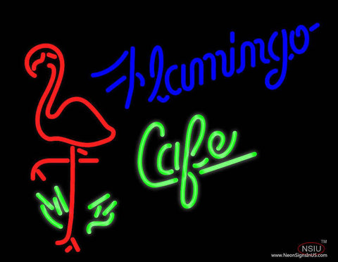 Flamingo Cafe Real Neon Glass Tube Neon Sign 