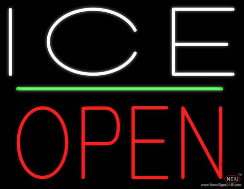 White Ice Open Real Neon Glass Tube Neon Sign