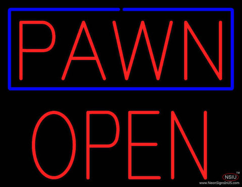 Red Pawn Block Open Real Neon Glass Tube Neon Sign 