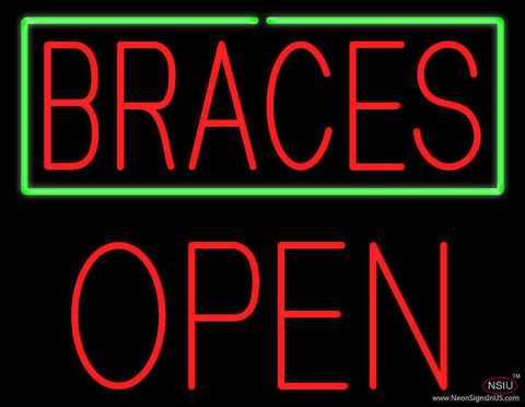 Braces Block Open Real Neon Glass Tube Neon Sign 