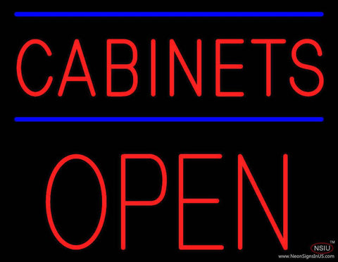 Cabinets Block Open Real Neon Glass Tube Neon Sign