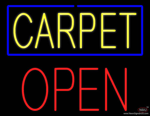 Carpet Block Open Real Neon Glass Tube Neon Sign