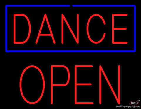 Red Dance Block Open Real Neon Glass Tube Neon Sign 