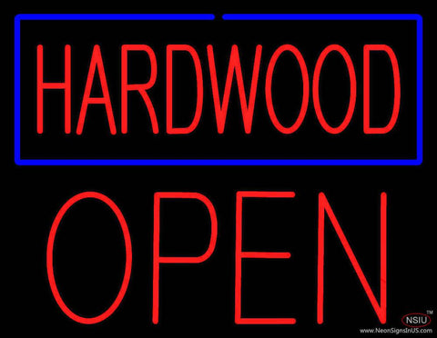 Hardwood Block Open Real Neon Glass Tube Neon Sign