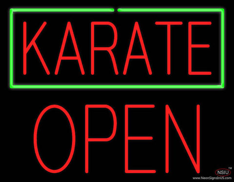 Karate Block Open Real Neon Glass Tube Neon Sign 