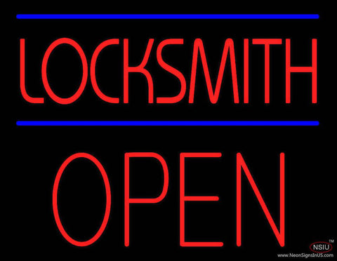 Locksmith Block Open Real Neon Glass Tube Neon Sign