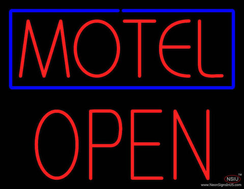 Motel Block Open Real Neon Glass Tube Neon Sign 