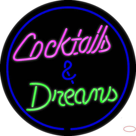 Cocktail & Dreams Real Neon Glass Tube Neon Sign 