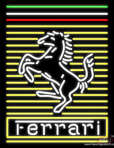 Ferrari Prancing Horse F Real Neon Glass Tube Neon Sign 