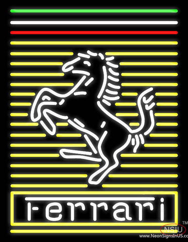 Ferrari Prancing Horse F Real Neon Glass Tube Neon Sign
