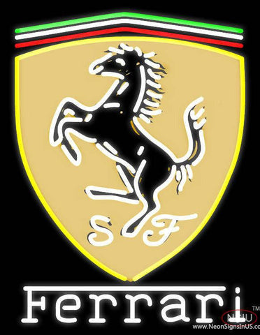 Ferrari Prancing Horse F GT  F F  Real Neon Glass Tube Neon Sign