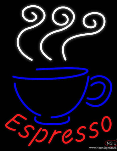 Espresso Coffee Logo Real Neon Glass Tube Neon Sign 