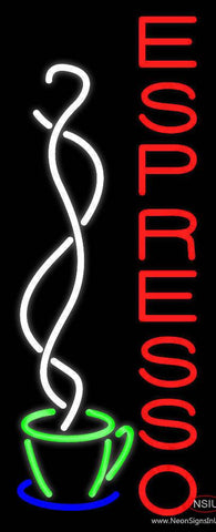 Vertical Red Espresso Real Neon Glass Tube Neon Sign 