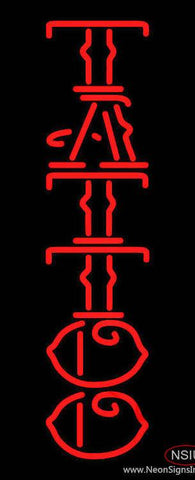 Vertical Red Tattoo Real Neon Glass Tube Neon Sign 