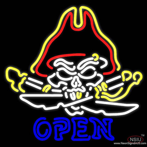 Pirates Admiral Skull Tattoo Real Neon Glass Tube Neon Sign 