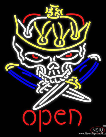 Royal Skull Tattoo Real Neon Glass Tube Neon Sign 