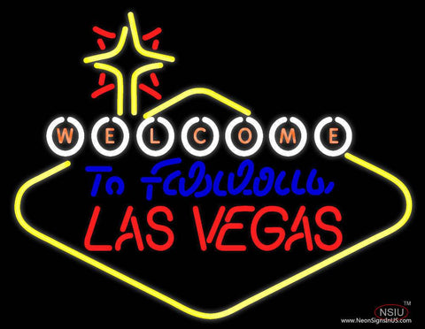 Welcome to Fabulous Las Vegas Real Neon Glass Tube Neon Sign 