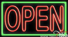 Double Stroke Pink Open With Aqua Border Real Neon Glass Tube Neon Sign 