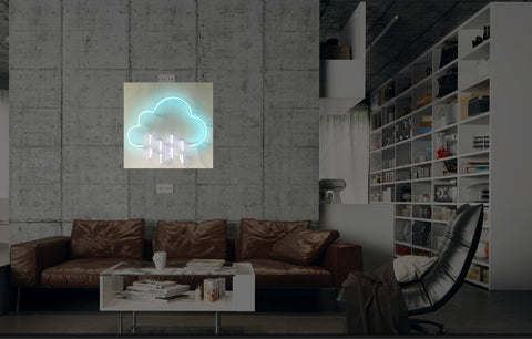 New Cloud Rain Neon Art Sign Handmade Visual Artwork Wall Home Decor Light 