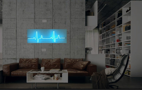 New ECG Electrocardiogwbrram Neon Art Sign Handmade Visual Artwork Wall Decor Light 