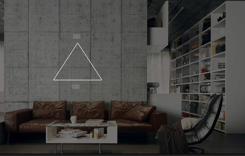 New Equilateral Triangle Neon Art Sign Handmade Visual Artwork Wall Decor Light 