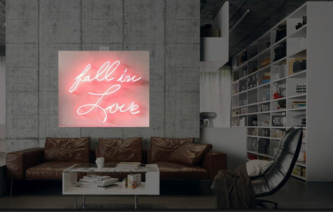 New Fall In Love Neon Art Sign Handmade Visual Artwork Home Wall Decor Light 