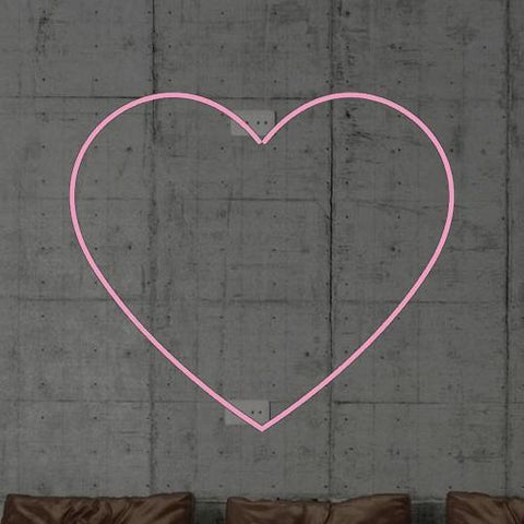 New Heart shaped Handmade Art Neon Sign Wall Decor Light