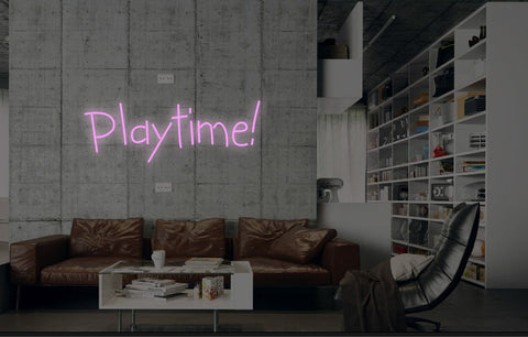 New Playtime Neon Art Sign Handmade Visual Artwork Wall Decor Light 