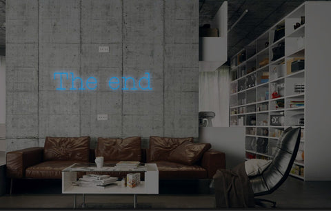 New The End Neon Art Sign Handmade Visual Artwork Wall Decor Light 