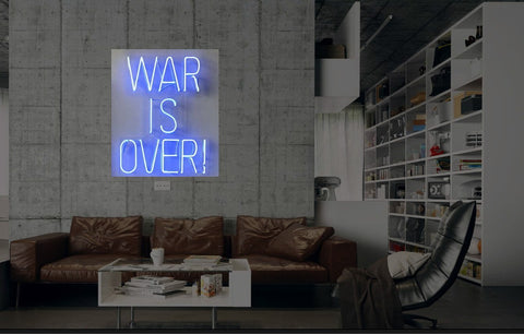 New War Is Over Neon Art Sign Handmade Visual Artwork Wall Decor Light 