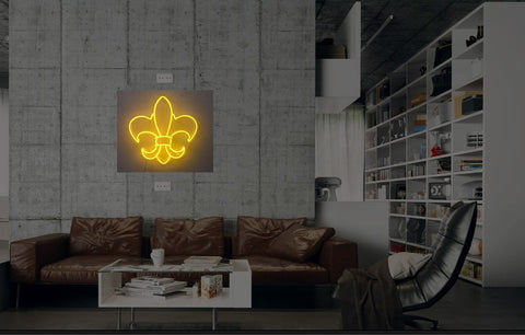 New fleur-de-lis Neon Art Sign Handmade Visual Artwork Wall Decor Light 
