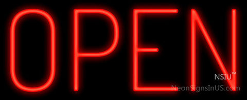 Open Block Neon Sign 