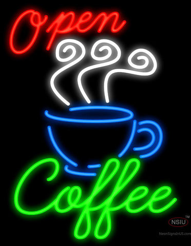 Open Coffee Neon Sign 