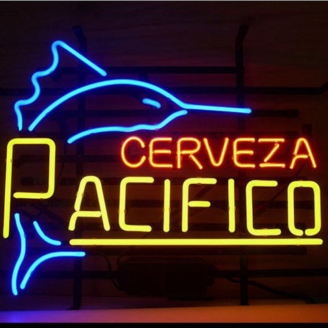 Professional  Pacifico Clara Mexican Cerveza Real Neon Glass Bar Pub Sign