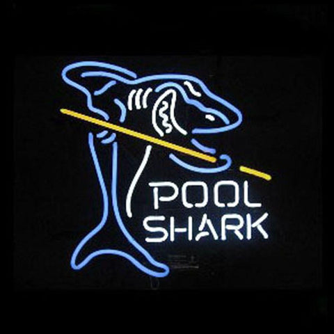 Professional  Pool Shark Shop Open Neon Sign 