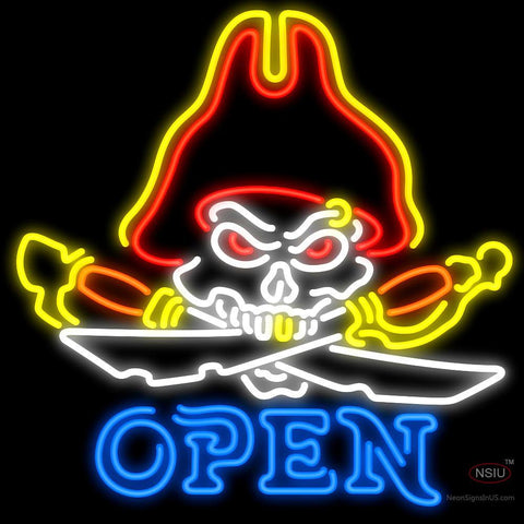 Pirates Admiral Skull Tattoo Neon Sign 