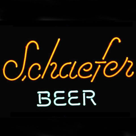 Professional  Schaefer Beer Logo Pub Display Store Bar Real Neon Sign Gift Fast Ship 